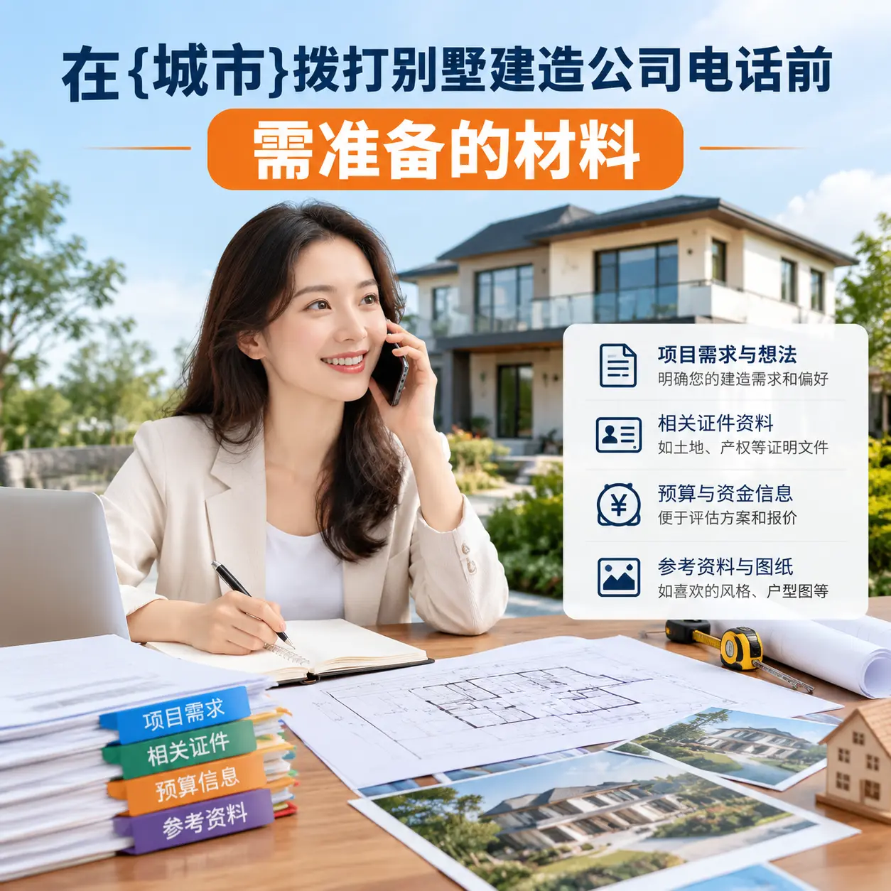 在三都拨打别墅建造公司电话前需准备的材料