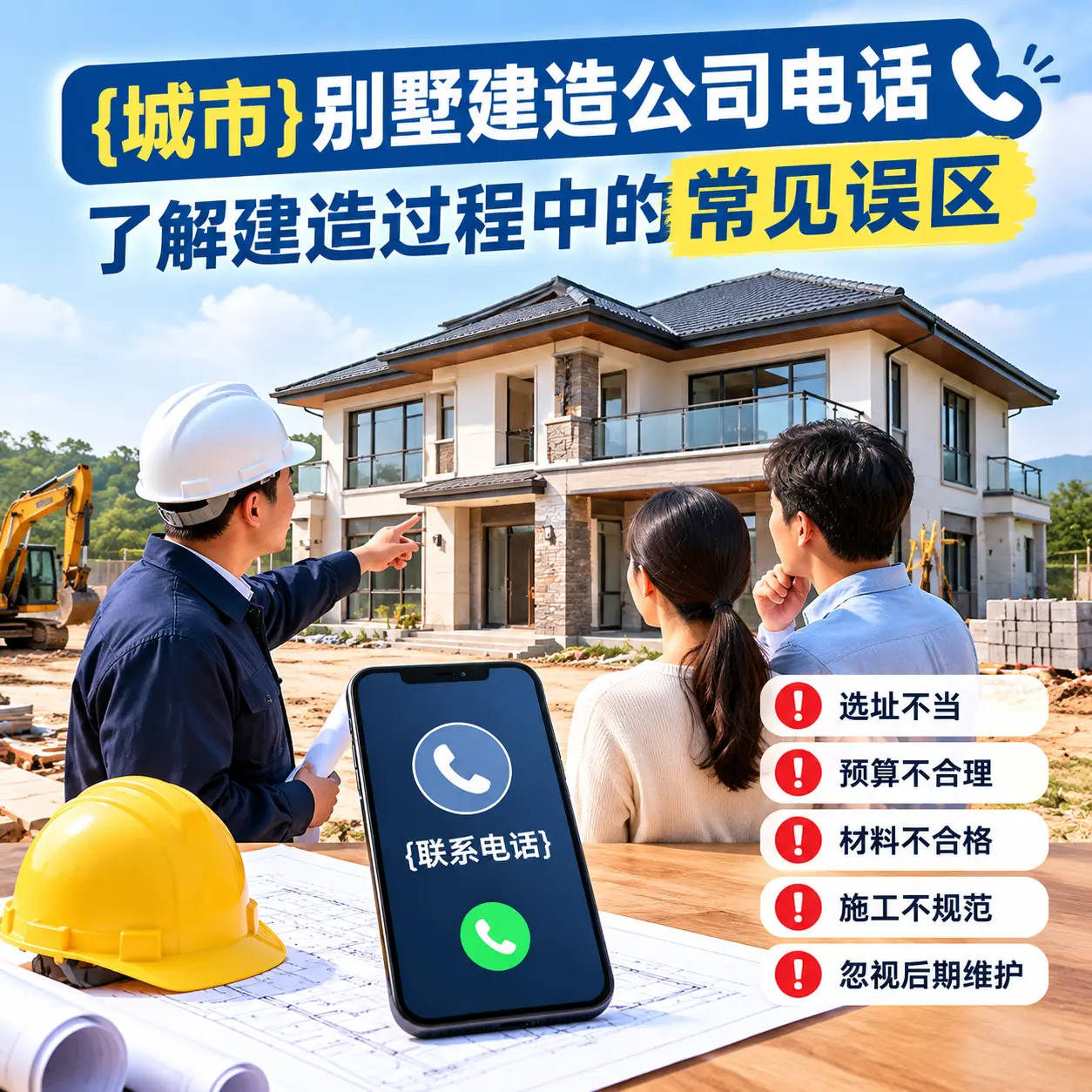 三都别墅建造公司电话,了解建造过程中的常见误区