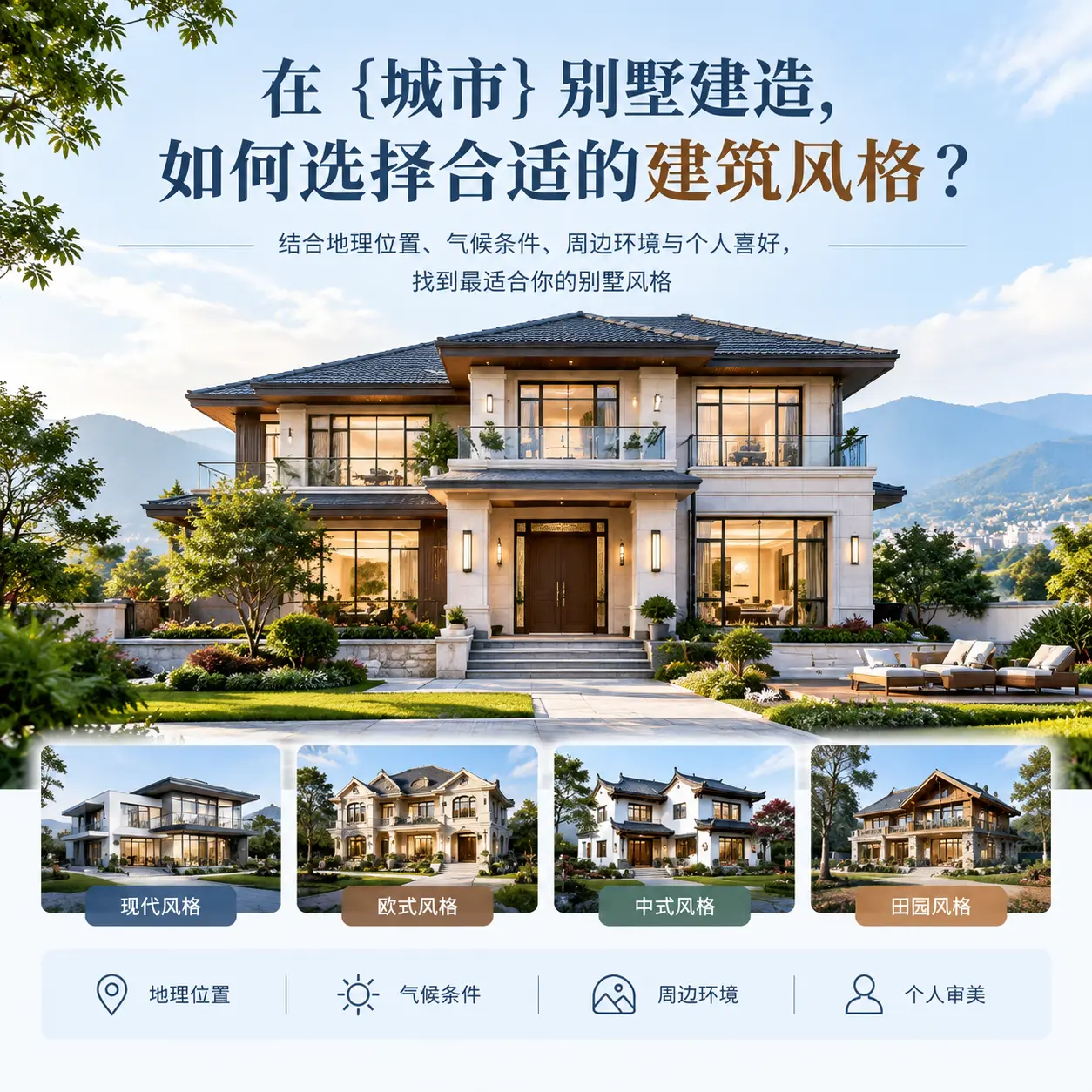 在 三都 别墅建造,如何选择合适的建筑风格?